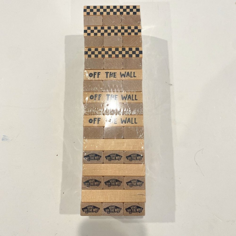 VANS Off The Wall wooden block stacking game in plastic seal. NWT